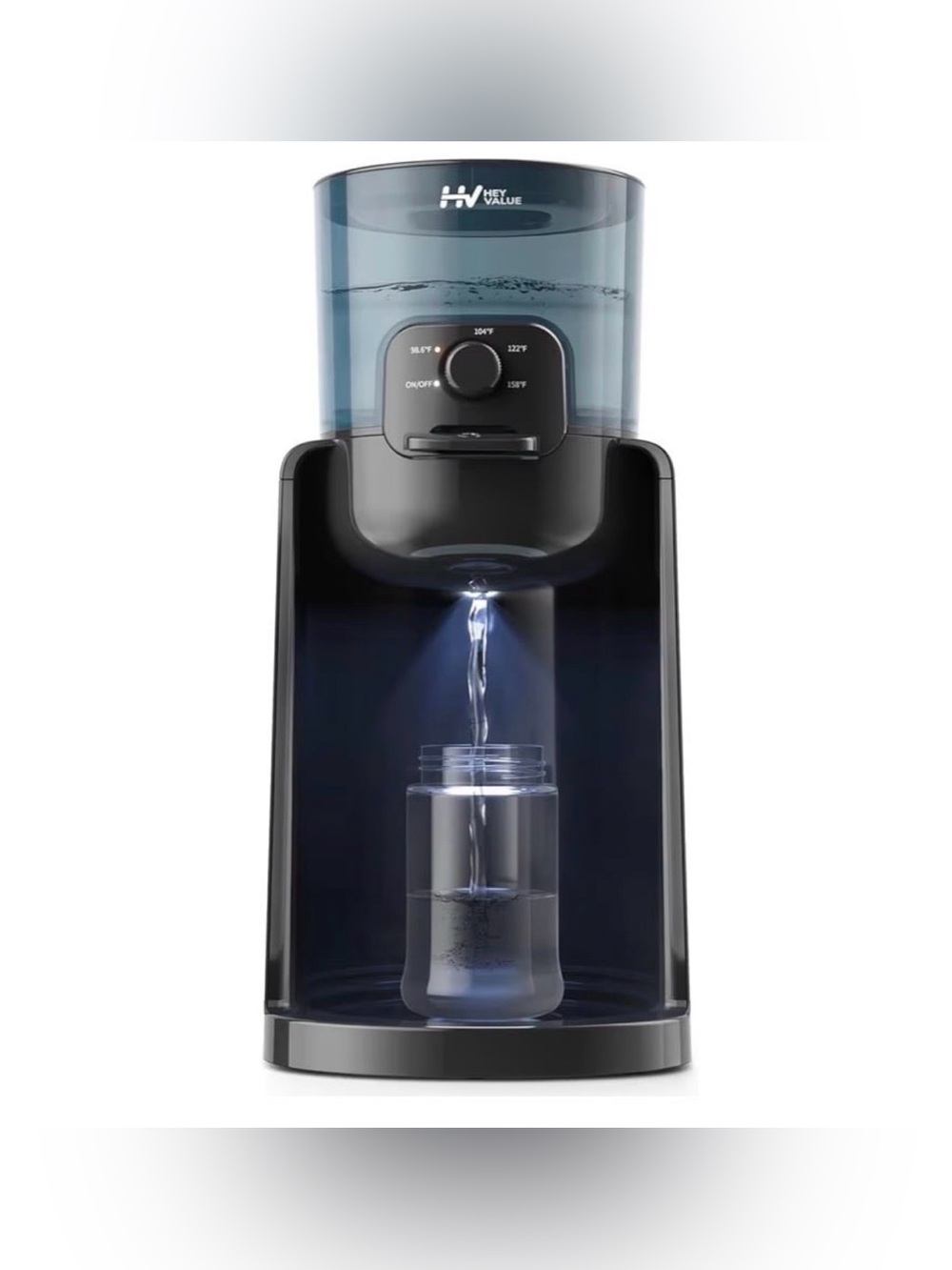 HEYVALUE Water Warmer for Baby Formula with Night Light,Bottle Warmer,Black